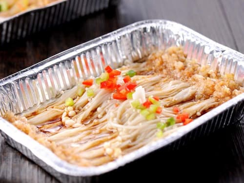 轵城镇锡纸烤金针菇